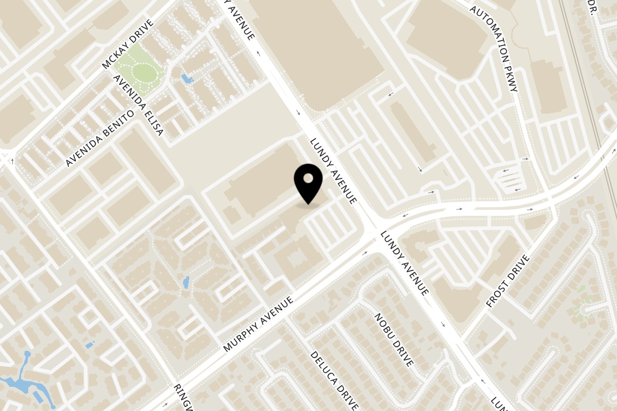 Map showing the location of Thai Recipe Cuisine on 1715 Lundy Ave STE 180 in San Jose